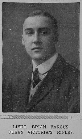 Fargus F B A Lt 9th London Regiment The Illustrated London News 20th Feb 1915