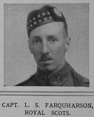 Farquharson L S Captain 1st Royal Scots The Illustrated London News 29th May 1915