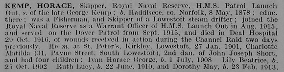 Kemp H Skipper HMS Patrol Launch Out Royal Naval Reserve