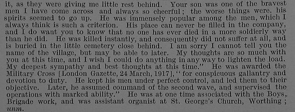 Keys J D N Captain MC 11th Essex Regiment Obit Part 3 De Ruvignys Roll Of Honour Vol 5