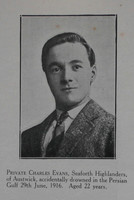 Evans C Pte 1st Seaforth Highlanders Craven Roll Of Honour