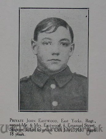 Eastwood J Pte 8th East Yorks Regt Craven Roll Of Honour