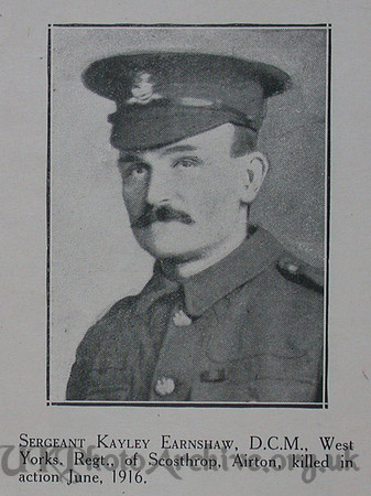 Earnshaw K Sergt 10th West Riding Regt Craven Roll Of Honour
