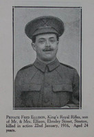 Ellison F Pte 16th KRRC Craven Roll Of Honour
