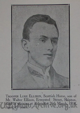 Ellison L Tpr Scottish Horse Craven Roll Of Honour