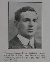Ellis C Pte Yorkshire Hussars Craven Roll Of Honour