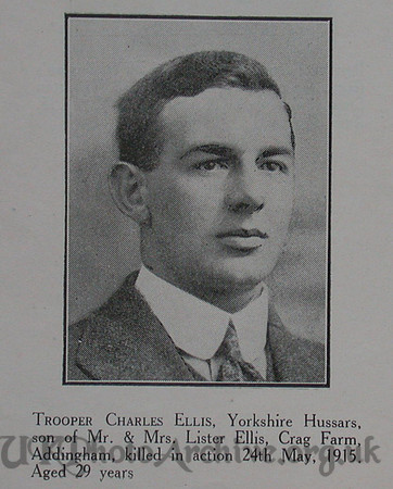 Ellis C Pte Yorkshire Hussars Craven Roll Of Honour