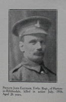Eastham J Pte 10th West Yorks Regt Craven Roll Of Honour