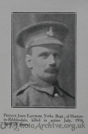 Eastham J Pte 10th West Yorks Regt Craven Roll Of Honour