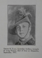 Evans H Dvr Australian Field Artillery Craven Roll Of Honour