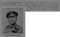 Edmunds M DVR 33229 Army Service Corps Obit Part 2 De Ruvignys Roll Of Honour Vol 5