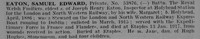 Eaton S E Pte 53876 Royal Welsh Fusiliers