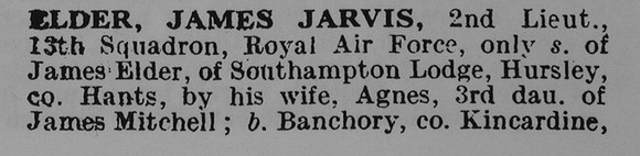 Elder J J 2nd Lt Royal Air Force Obit Part 1