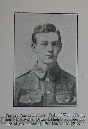 Dawson P Pte 6th West Riding Regt Craven Roll Of Honour