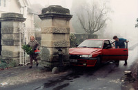 Car Accident At Ashtead Park Gates c.1990
