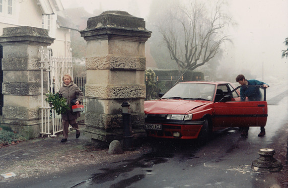 Car Accident At Ashtead Park Gates c.1990