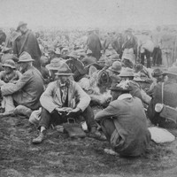 Cronje's Men At Modder River Waiting To Be Assigned To Tents In The Prison Camp