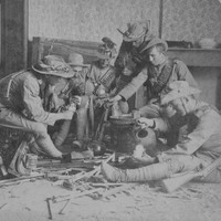 Remington Scouts Enjoying Lunch In A Boer Home Wrecked By Kaffirs Yaasfontein South Africa