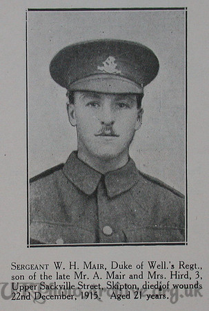 Mair W H Sergt 9th West Riding Regt Craven Roll Of Honour
