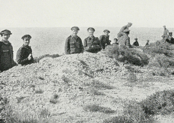 The 2nd Royal Fusiliers At The Top Of The Cliff X Beach Gallipoli