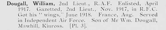 Dougall W 2nd Lt Royal Air Force Photo Available Plate 3