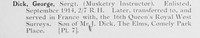 Dick G Sergt 16th Queens Royal West Surrey Regiment Photo Available Plate 7