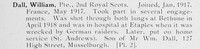 Dall W Pte 2nd Royal Scots Photo Available Plate 2