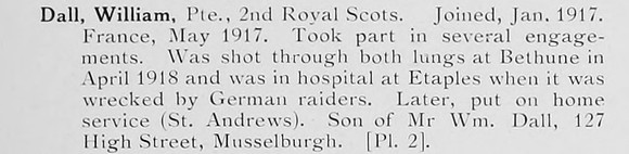 Dall W Pte 2nd Royal Scots Photo Available Plate 2