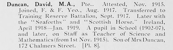Duncan D Pte Seaforth Highlanders Photo Available Plate 8