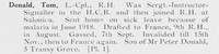 Donald T LCpl 9th Black Watch Photo Available Plate 1