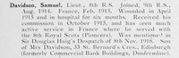 Davidson S Lt 8th Royal Scots
