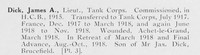 Dick J A Lt Tank Corps Photo Available Plate 3