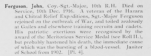 Ferguson J CSM 10th Black Watch Photo Available Plate 4