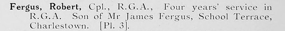 Fergus R Cpl Royal Garrison Artillery Photo Available Plate 3