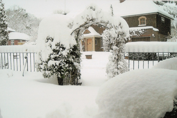 Snow Front Garden West Lodge Ashtead Park 2nd Feb 2009 1