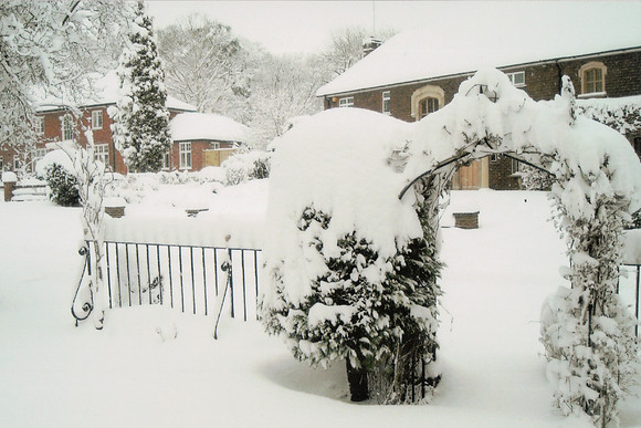 Snow Front Garden West Lodge Ashtead Park 2nd Feb 2009 2