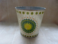 Retro 1970s Metal Waste Paper Bin