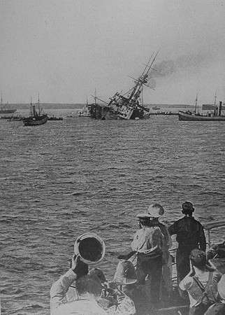 The Last Moments Of HMS Majestic Torpedoed Off Gallipoli 27th May 1915
