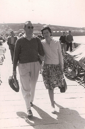 Couple Walking Along Seafront St Helier Jersey 1962