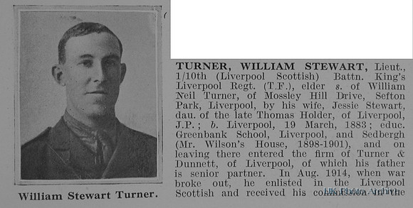 Turner W S Lt 10th Kings Liverpool Regiment Obit Part 1