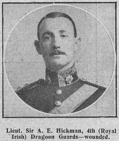 Hickman A E Lt Sir 4th Dragoon Guards The Graphic 10th Sep 1914
