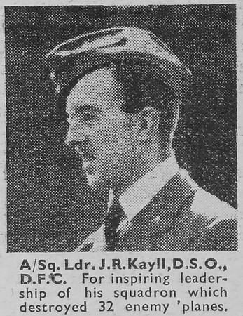 Kayll J R Acting Squadren Leader DSO DFC Royal Air Force