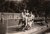 Women And One Man At A Swimming Pool 1940s
