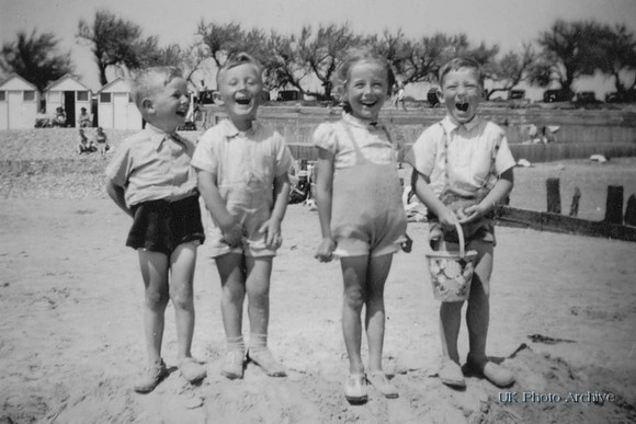 Children On The Beach 1930s