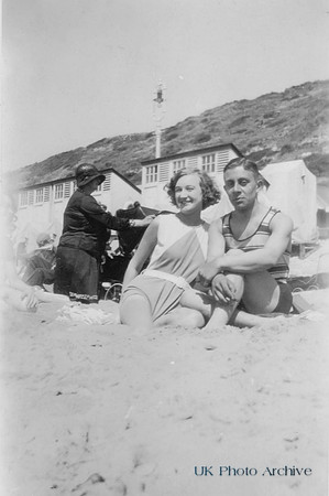 A Couple On The Beach 1930s