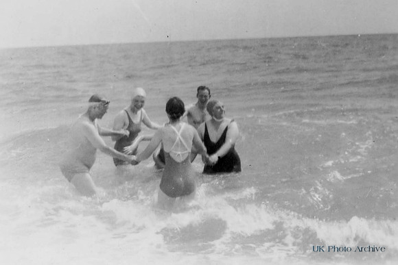Dancing In The Sea At Selsey Bill Sussex 1930s