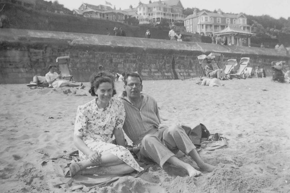 A Couple On The Beach 1950s