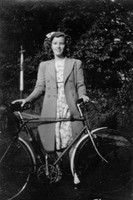 A Young Woman With A Bike 1940s