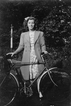 A Young Woman With A Bike 1940s