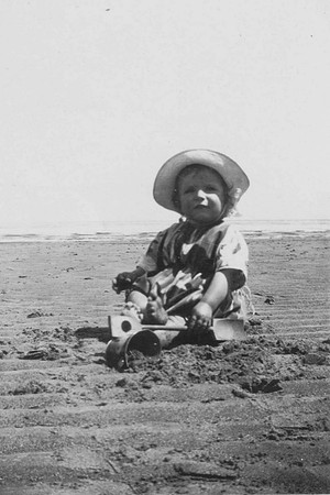 Little Boy Called Bernard On The Beach Shanklin Isle Of Wight 1924